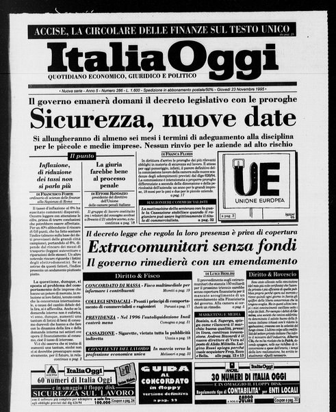 Italia oggi : quotidiano di economia finanza e politica